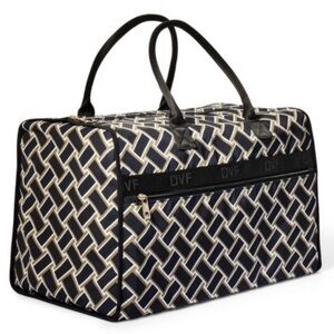 Diane Von Furstenberg Vintage Weave Neutral Weekender Bag *NWT*